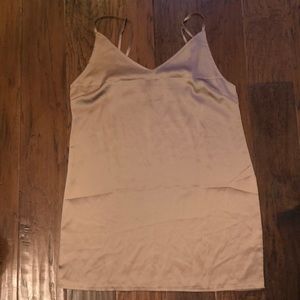Silk-like slip dress